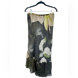 Babette Silk Watercolor Abstract Skirt